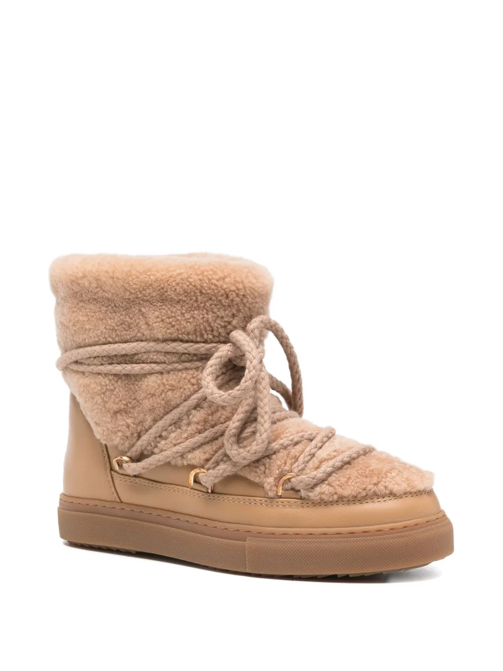 Inuikii Curly Lace-up Boots In Neutral