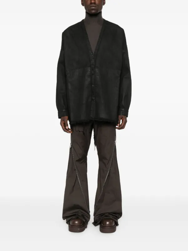 Rick Owens DRKSHDW フレイド コート | ブラック | FARFETCH JP