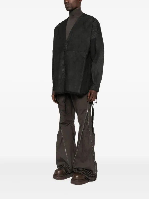 Rick Owens DRKSHDW フレイド コート | ブラック | FARFETCH JP