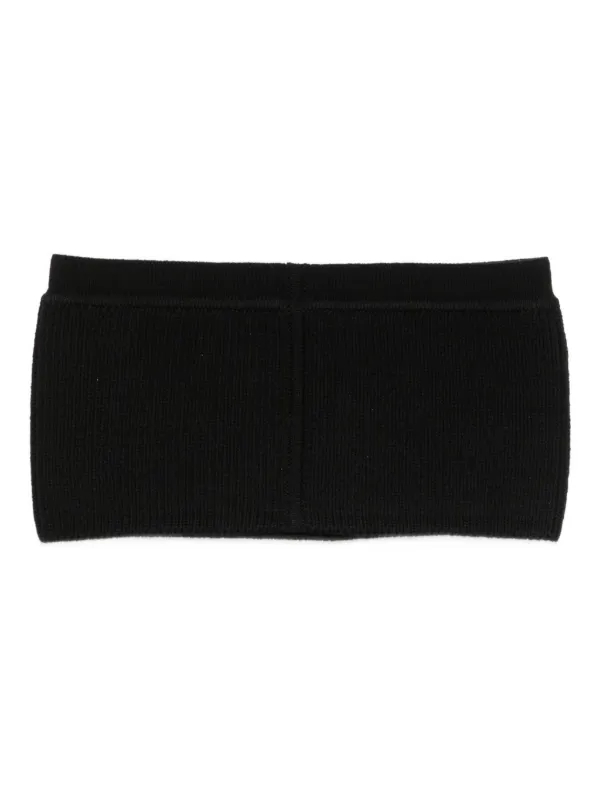 Rick Owens Fine-ribbed Bandeau Top in Black