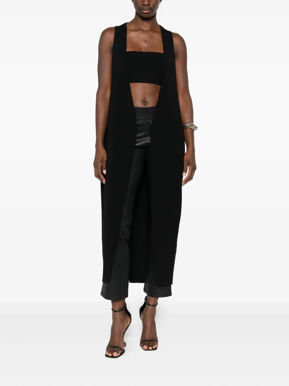 Rick Owens fine-ribbed bandeau top | Vests & Tank Tops | Image 2