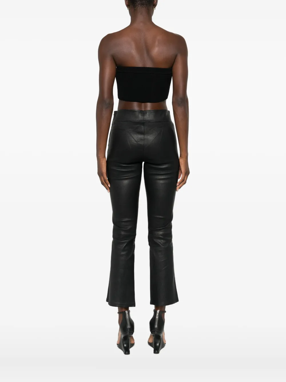 Rick Owens Fine-ribbed Bandeau Top In Black