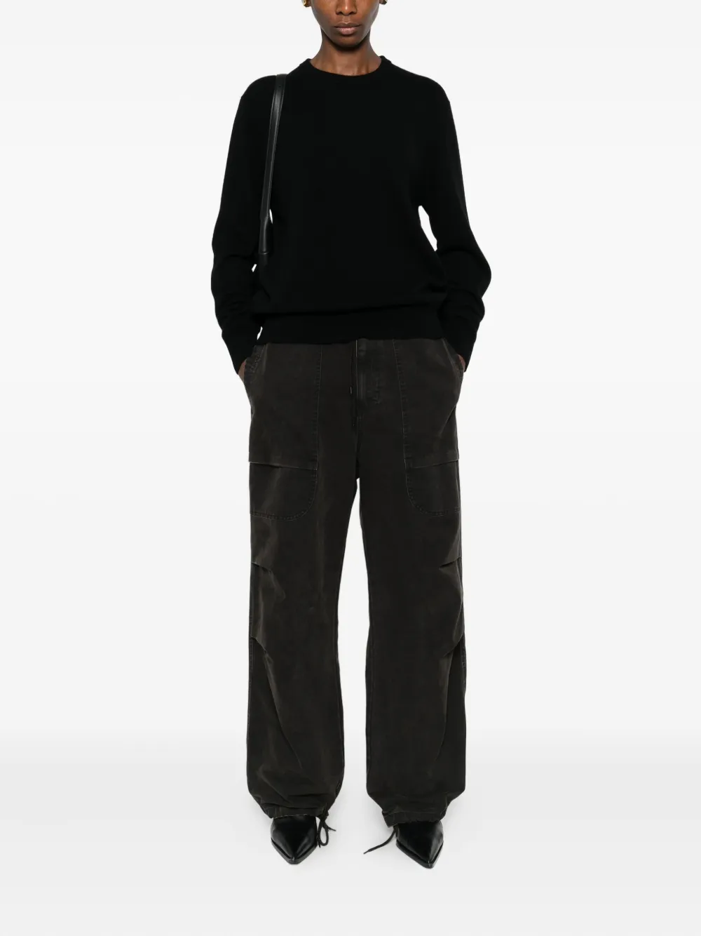 ENTIRE STUDIOS Broek met wijde pijpen Zwart
