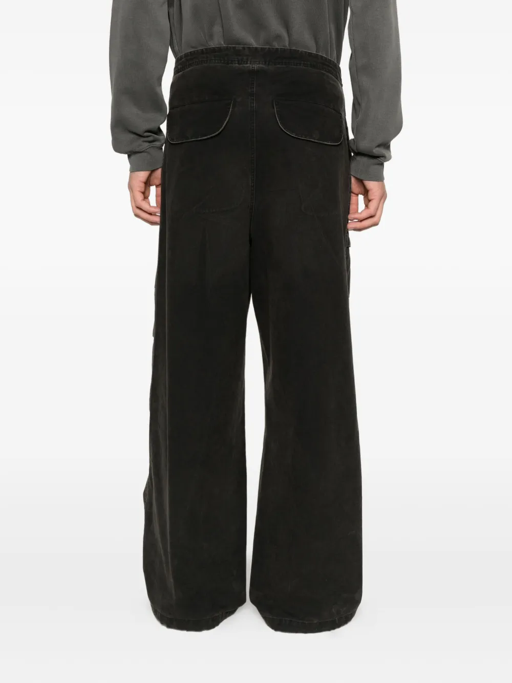ENTIRE STUDIOS Broek met wijde pijpen Zwart