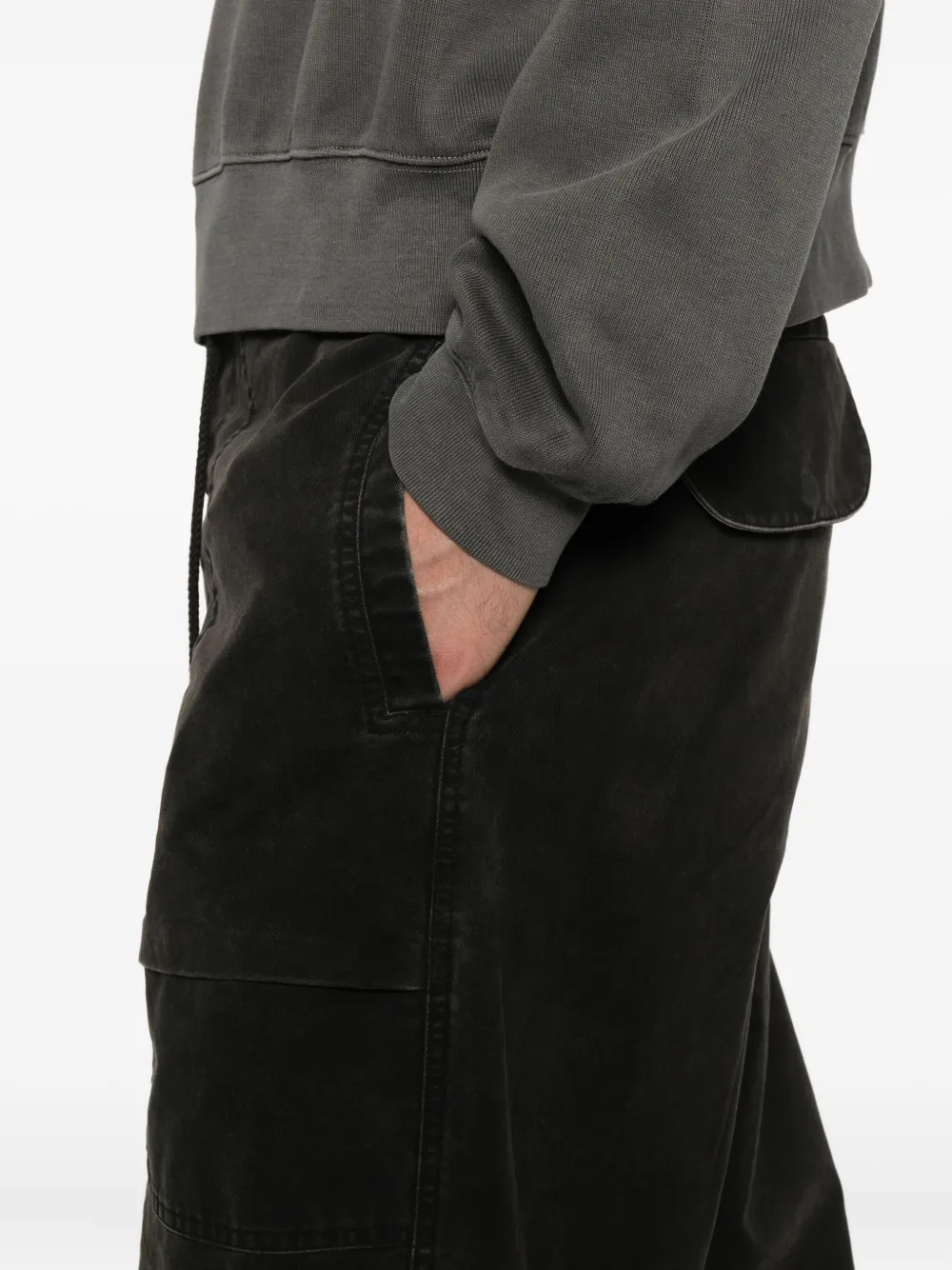 ENTIRE STUDIOS Broek met wijde pijpen Zwart