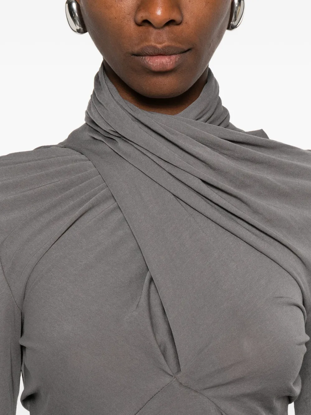 Entire Studios Draped Top In Gray