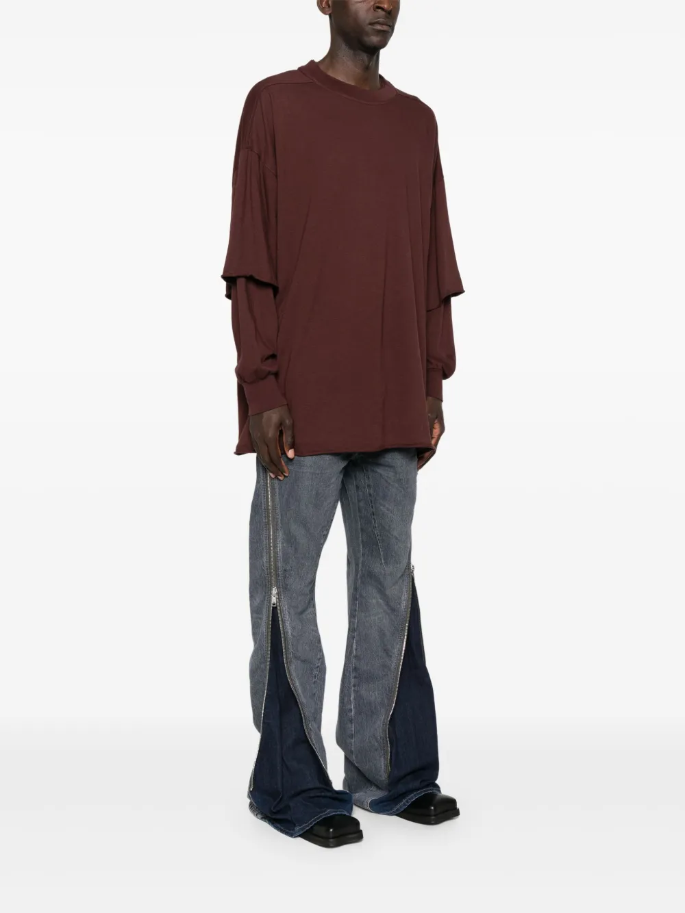 Rick Owens DRKSHDW Gelaagd T-shirt Rood