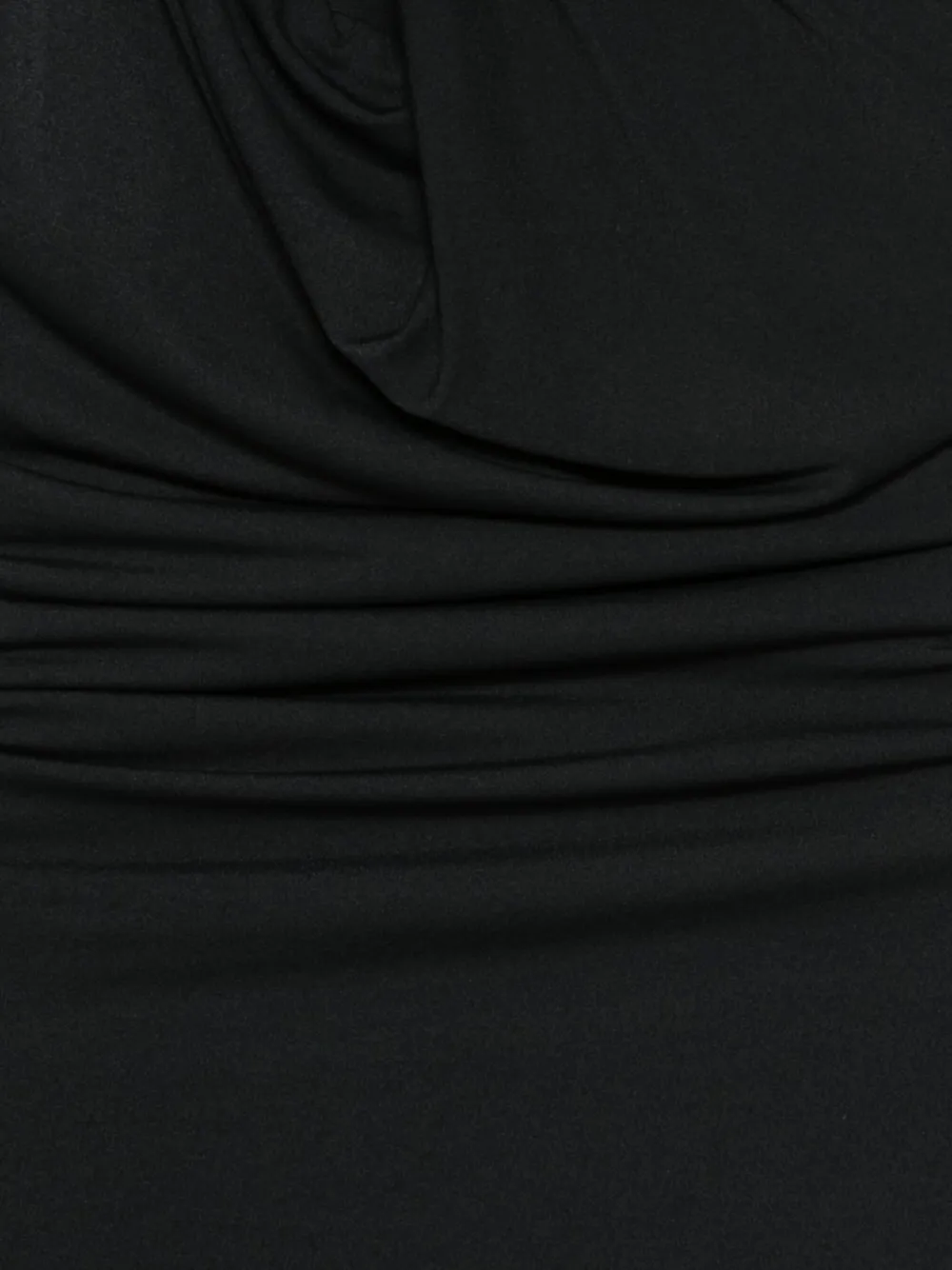 Rick Owens Draped One-shoulder Dress In Black