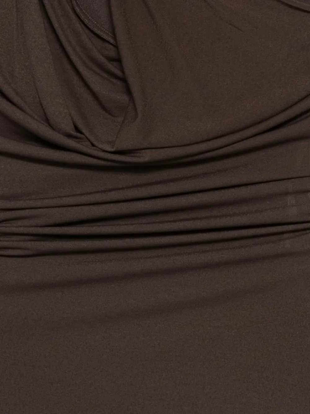  Rick Owens Lilies Draped One-shoulder Dress - Brown 