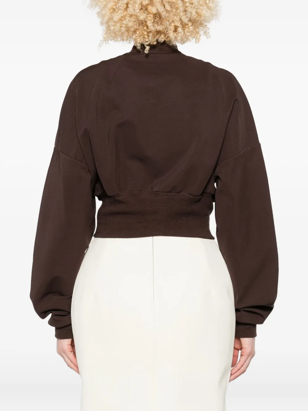 Rick Owens Lilies Cropped jas met rits Bruin