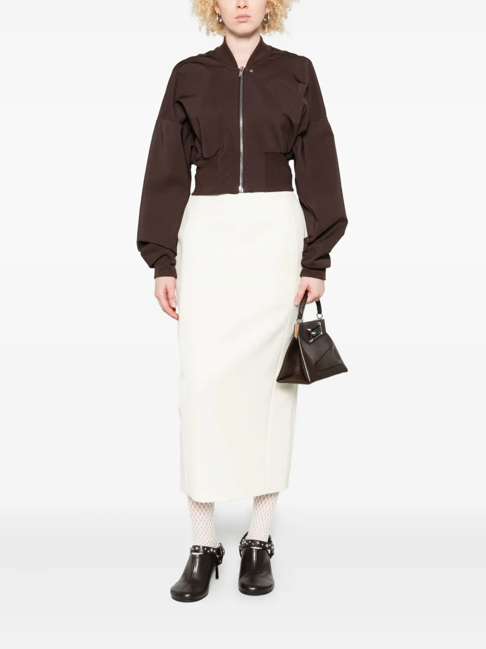 Rick Owens Lilies zip-front cropped coat | Single Breasted Coats | Image 2