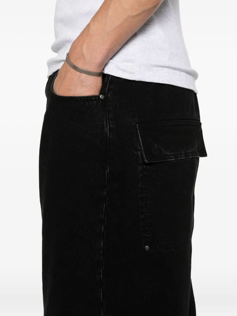 ENTIRE STUDIOS Shorts met elastische tailleband Zwart