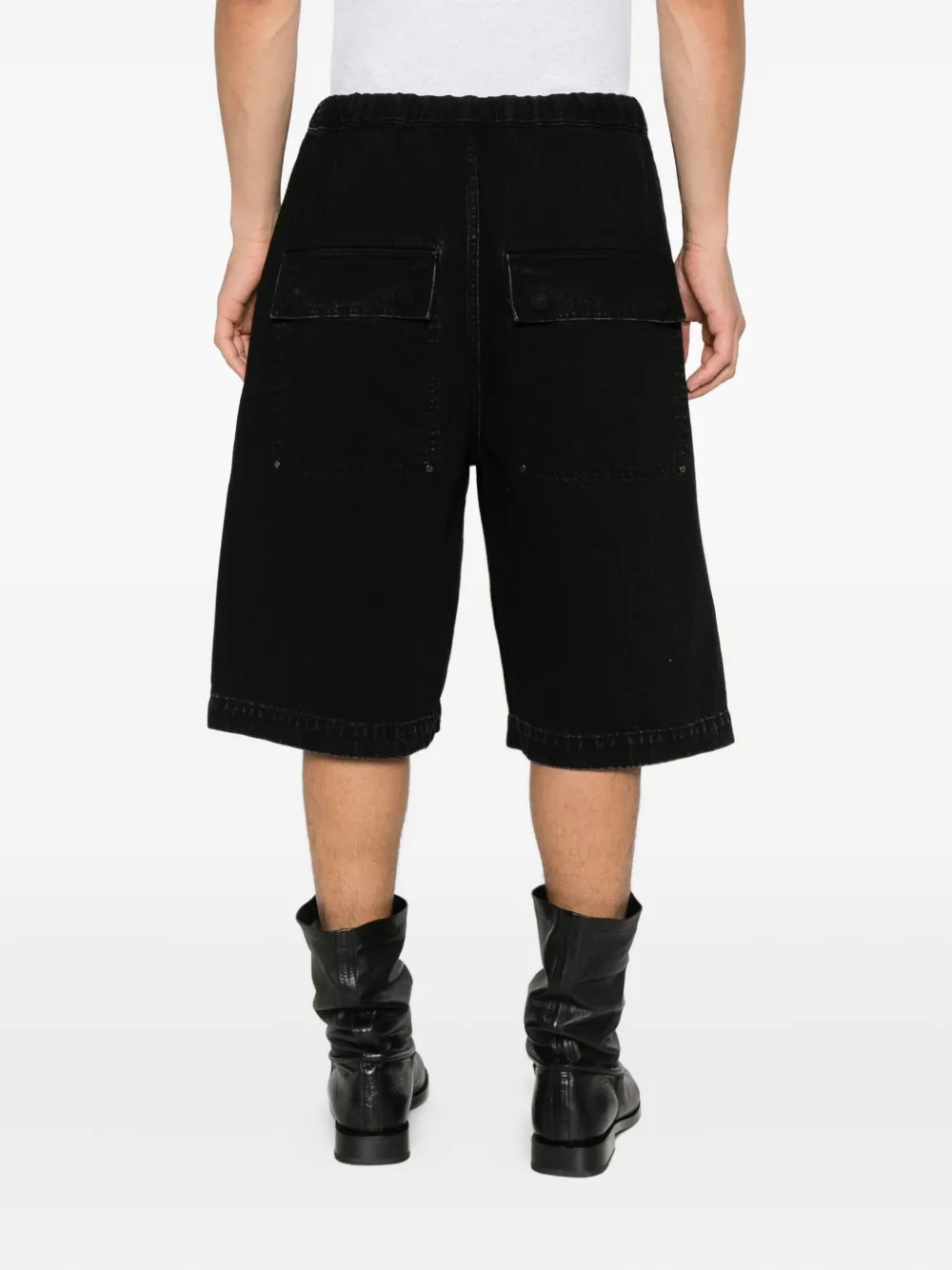 ENTIRE STUDIOS Shorts met elastische tailleband Zwart