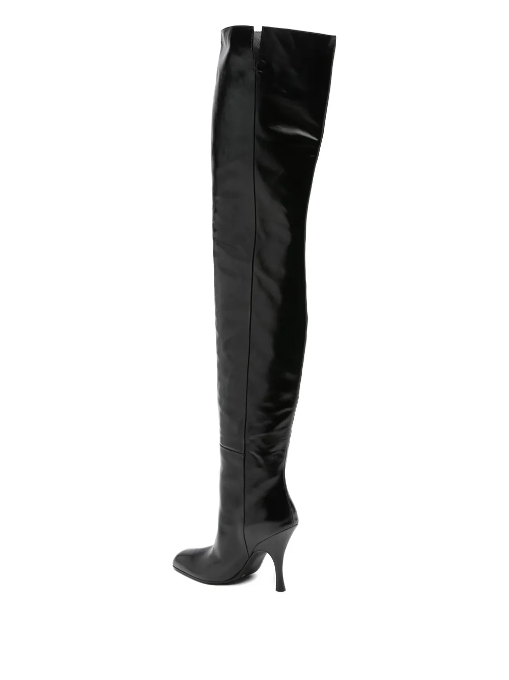 Khaite Colt Leather Over-the-knee Boots In Black