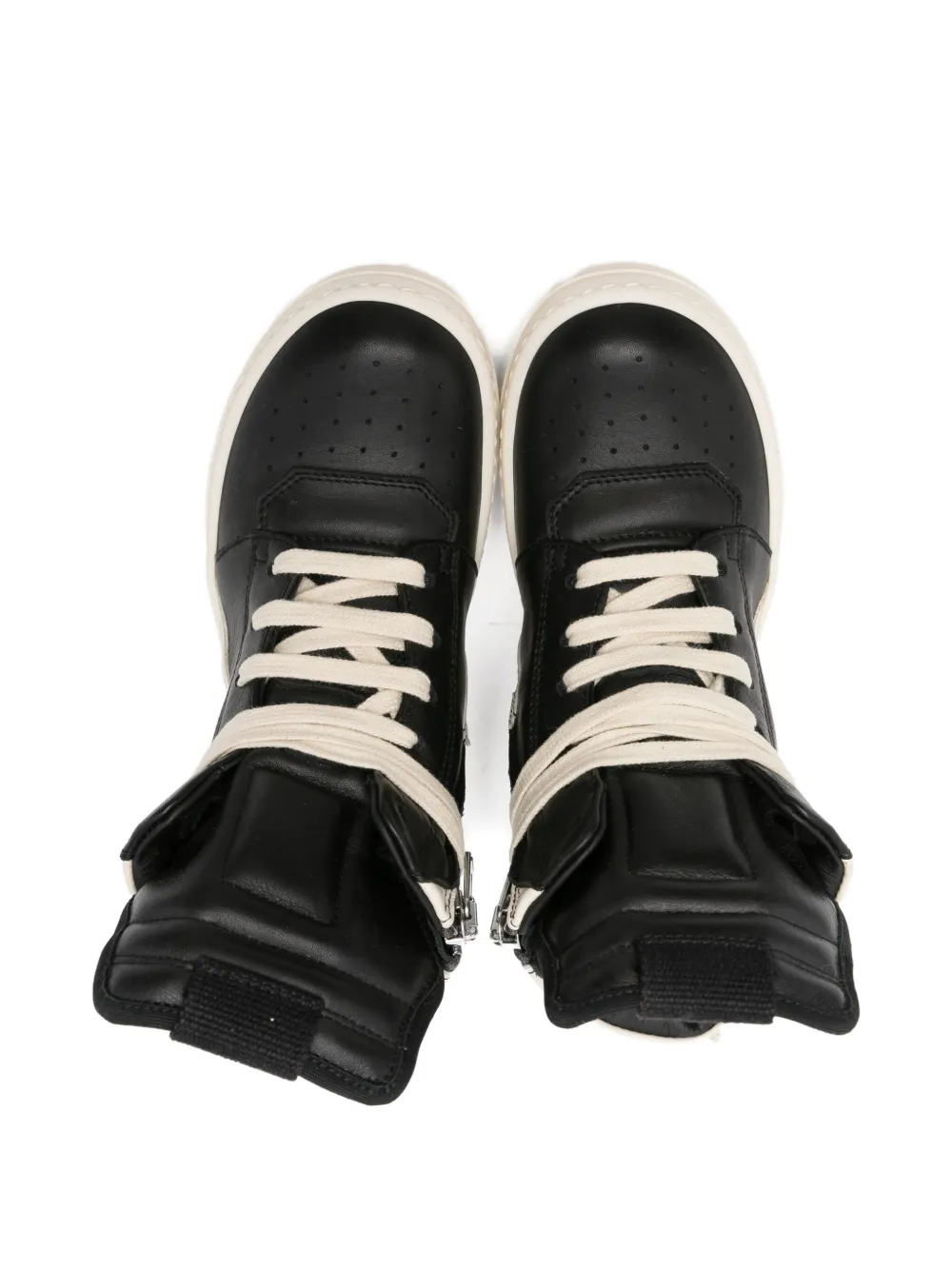 Rick Owens Kids lace-up leather sneakers Zwart