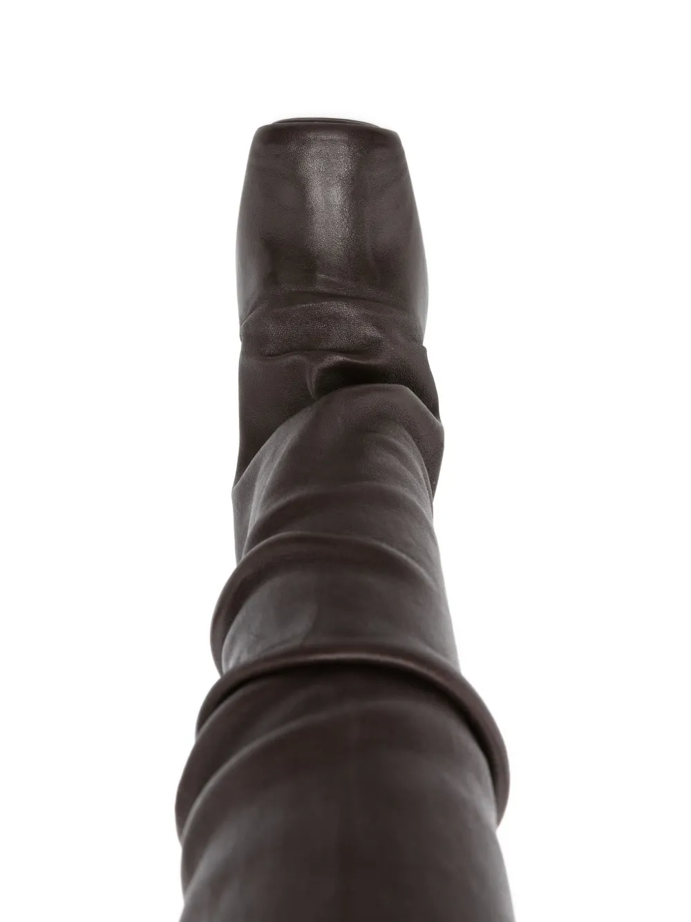 Rick Owens Sculpted-heel Over-the-knee Boots In Brown