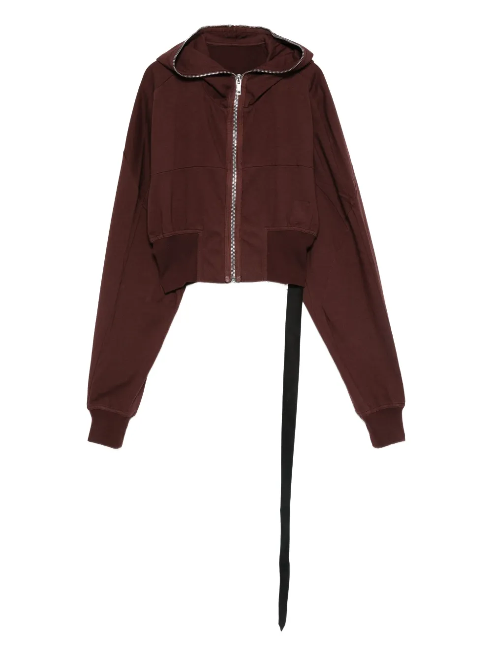 Rick Owens DRKSHDW cropped hoodie | Red | Image 1