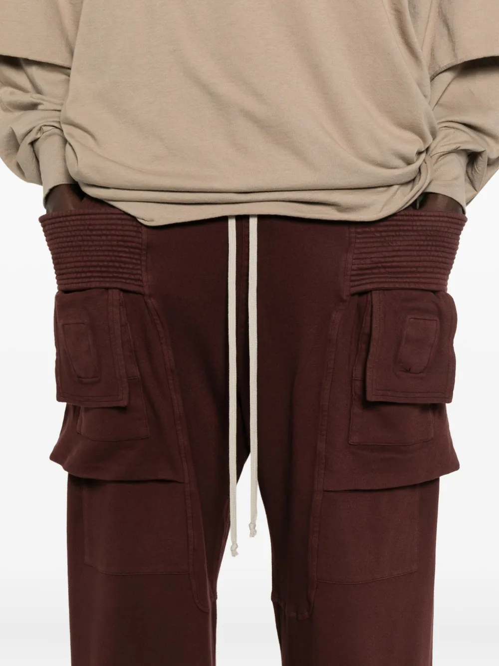 Rick Owens DRKSHDW Creatch cargo-pocket drawstring trousers Rood