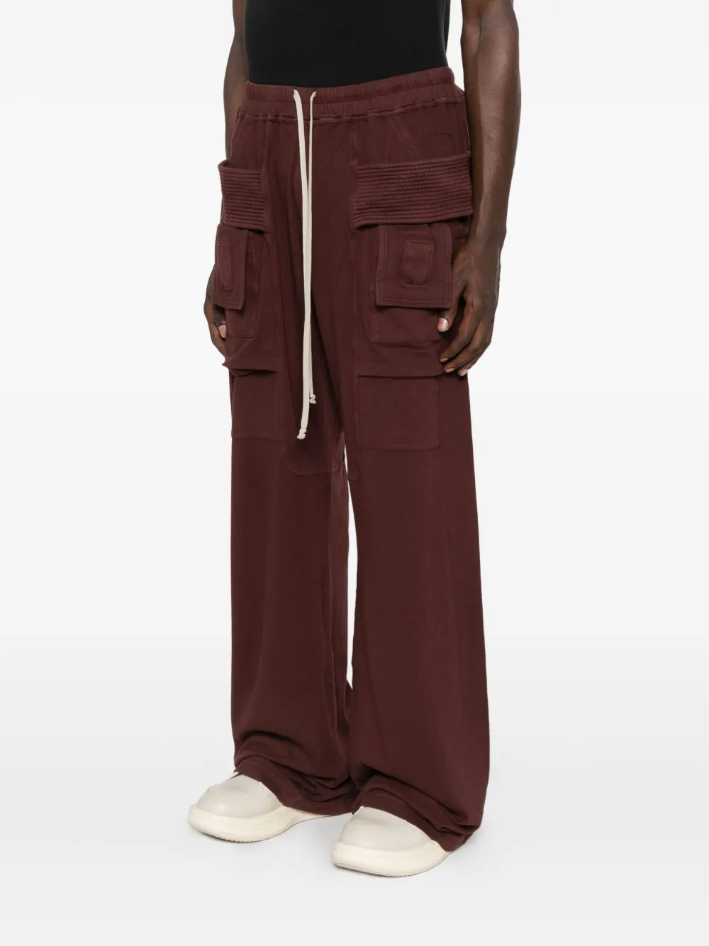 Rick Owens DRKSHDW Creatch cargo-pocket drawstring trousers Rood