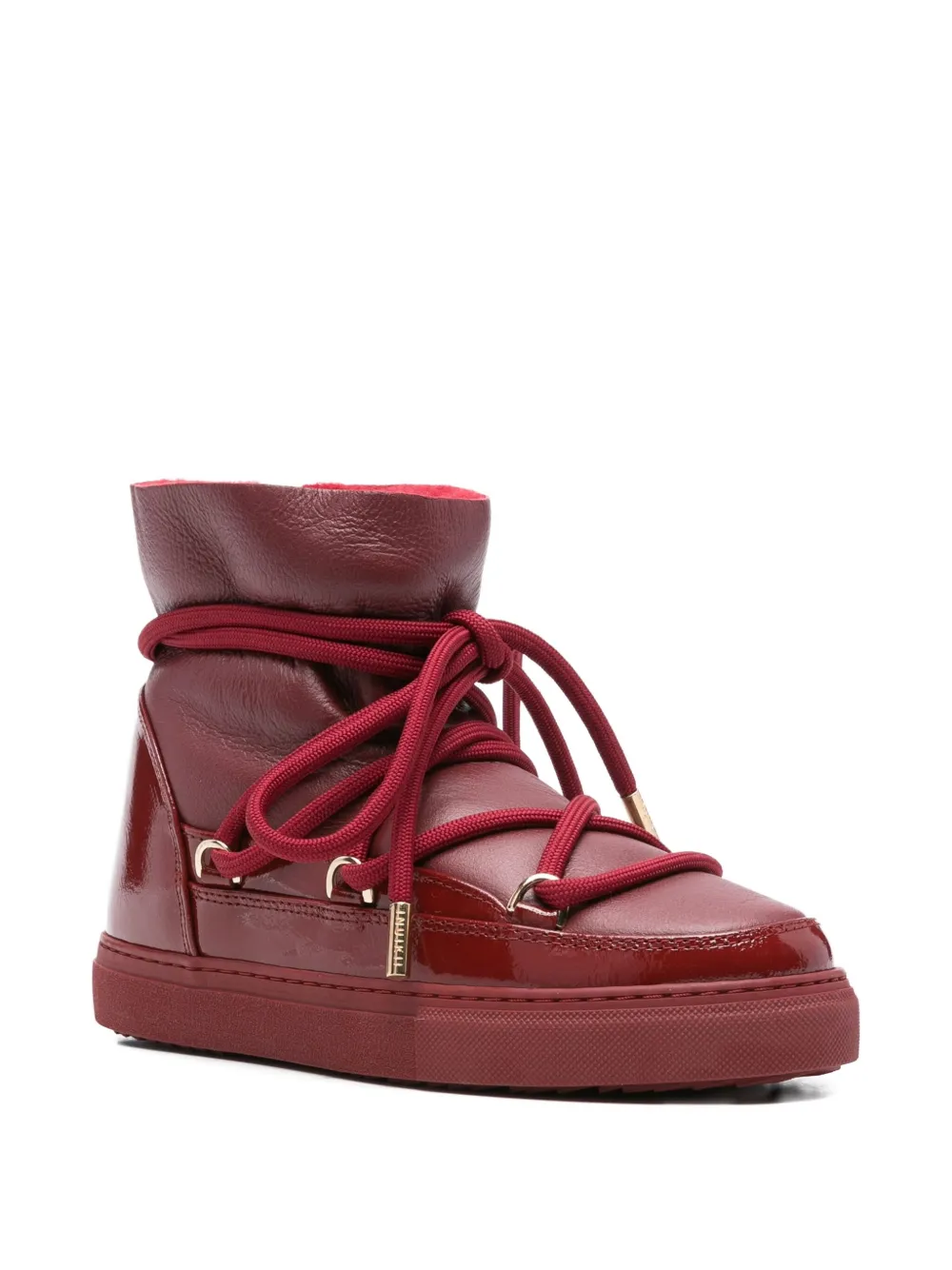 Inuikii leather lace-up boots Red