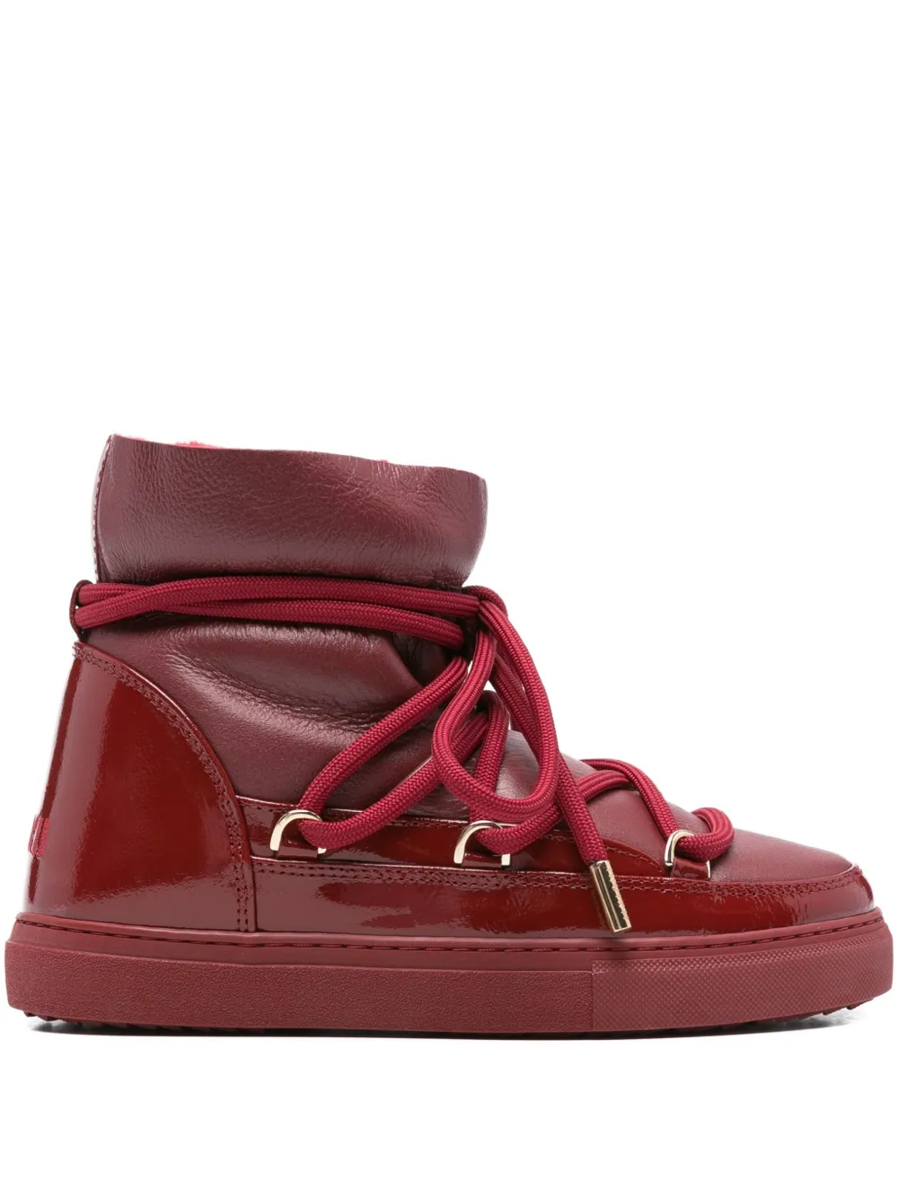 Inuikii leather lace-up boots Red