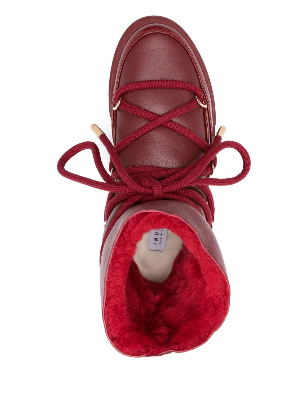 Inuikii leather lace-up boots Red