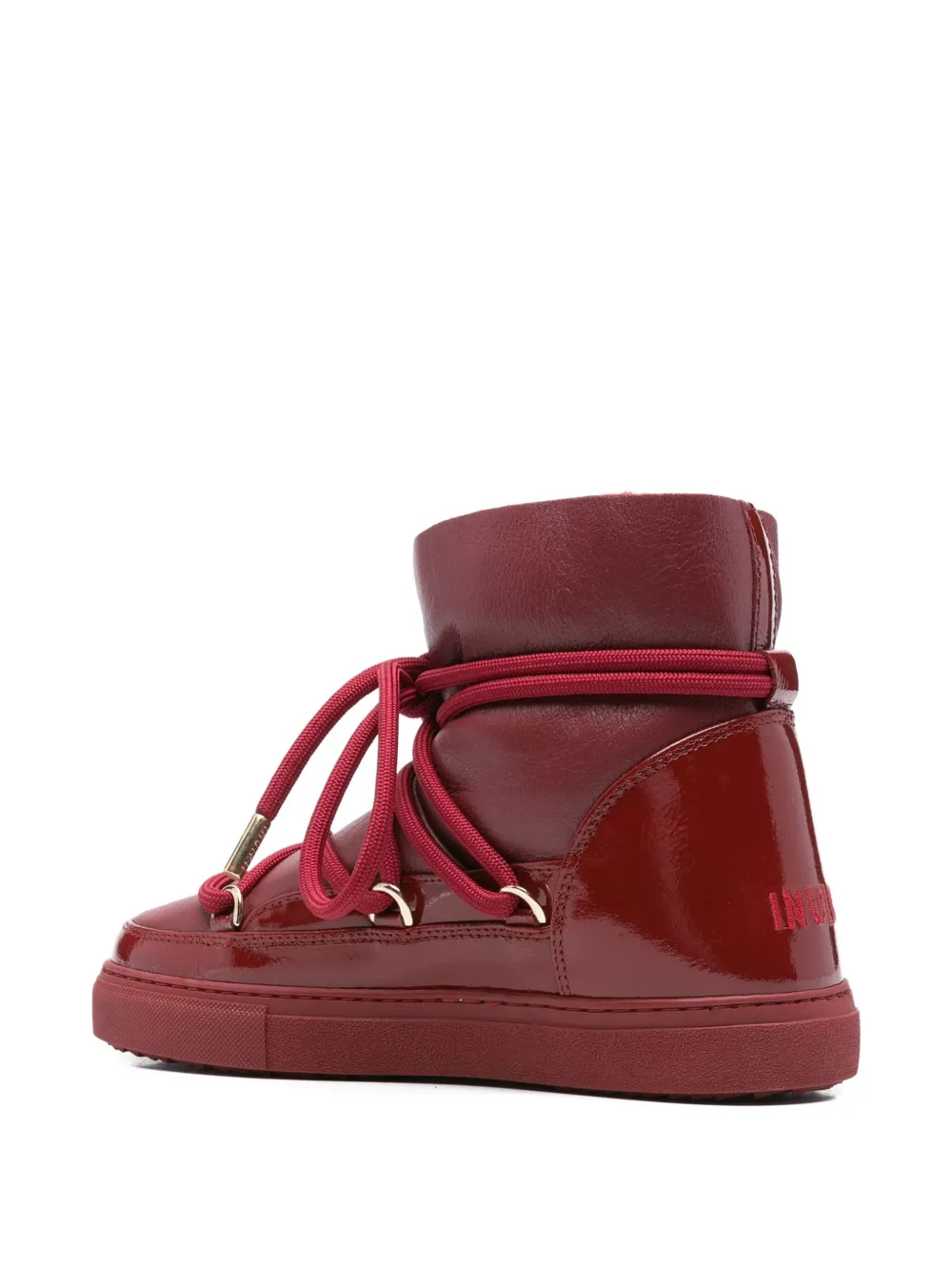 Inuikii leather lace-up boots Red
