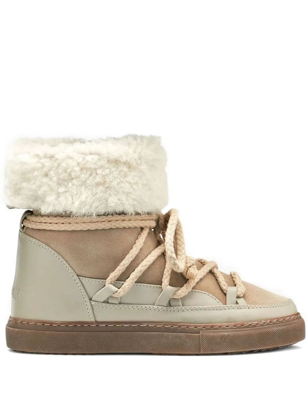 Inuikii Classic Shearling Lace-up Sneakers In Neutral