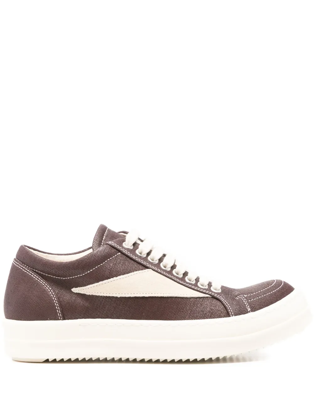 Rick Owens Drkshdw Panelled Round Toe Lace-up Sneakers In Multi