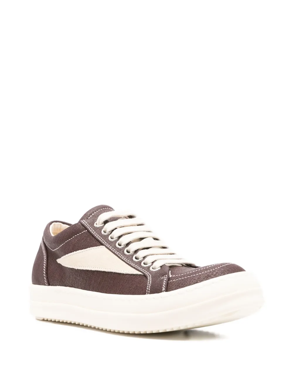Rick Owens Drkshdw Panelled Round Toe Lace-up Sneakers In Multi