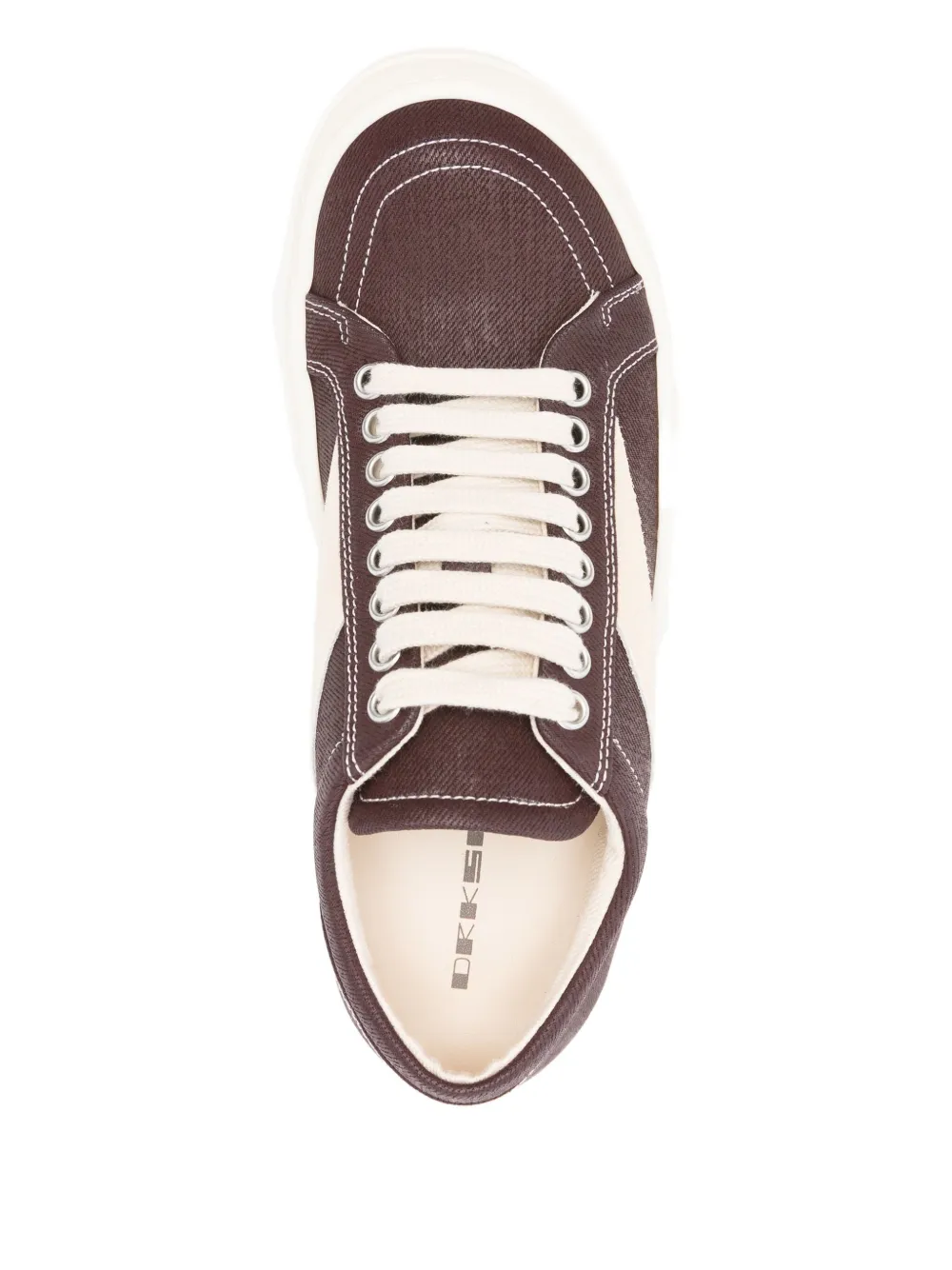 Rick Owens Drkshdw Panelled Round Toe Lace-up Sneakers In Multi