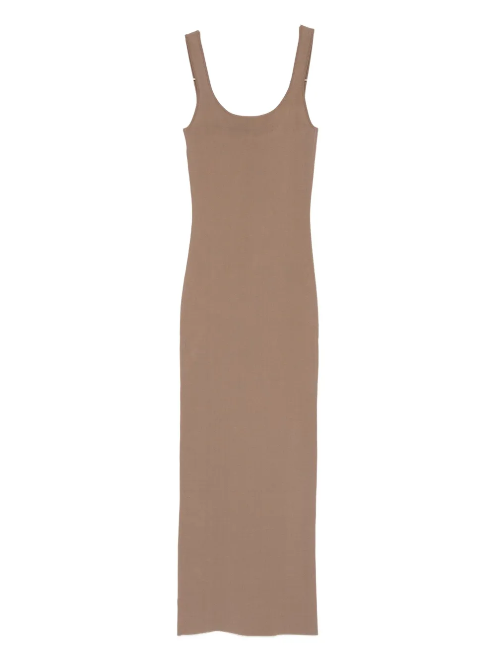 Entire Studios Square-neck Midi Dress In Brown