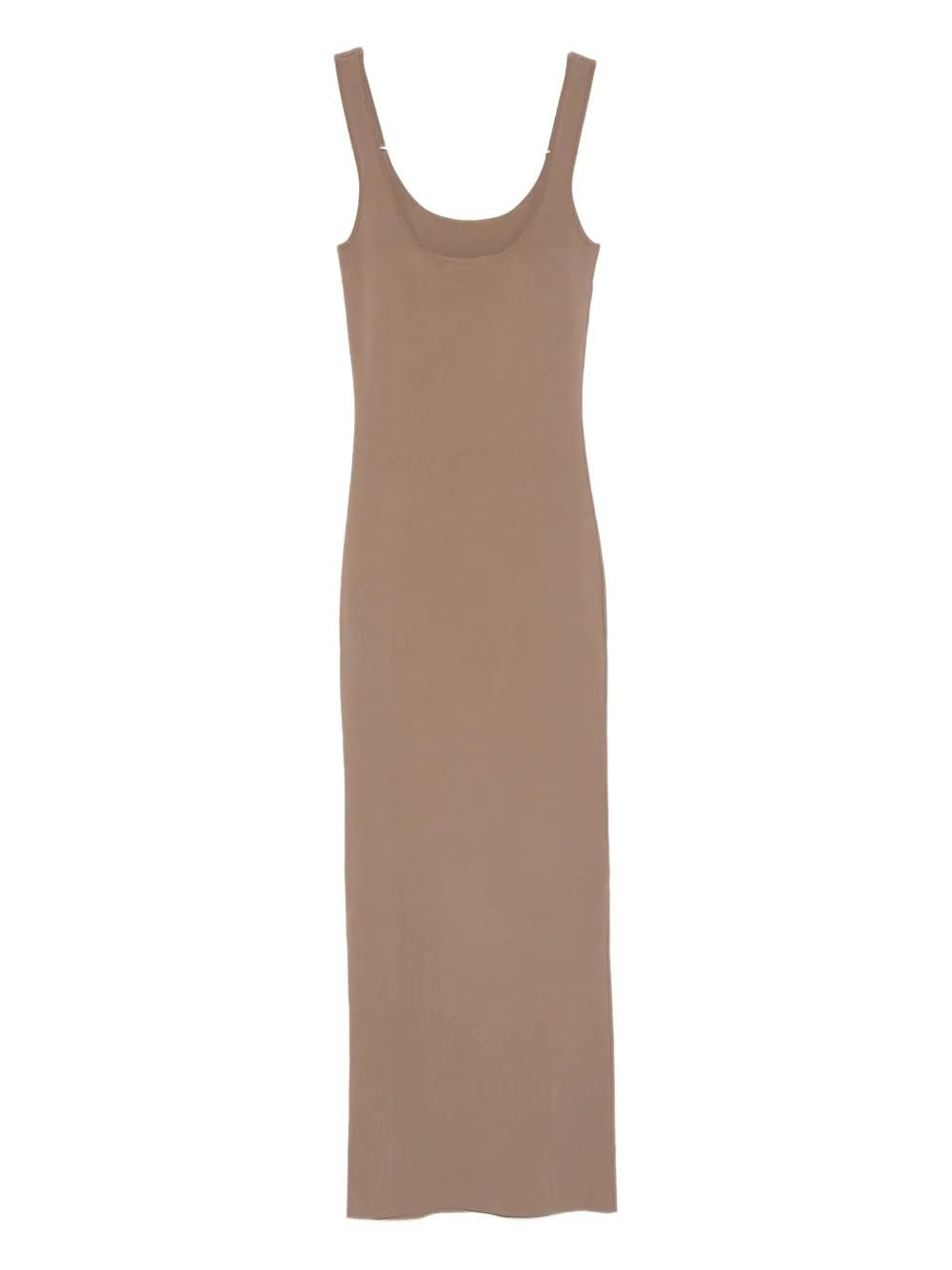 Entire Studios Square-neck Midi Dress In Brown