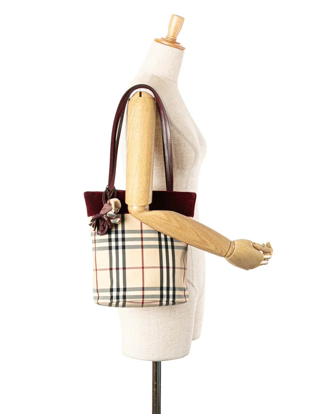 Burberry Pre-Owned 2000-2017 Velvet Trimmed House Check Canvas tote bag | Pre-Owned | Image 2