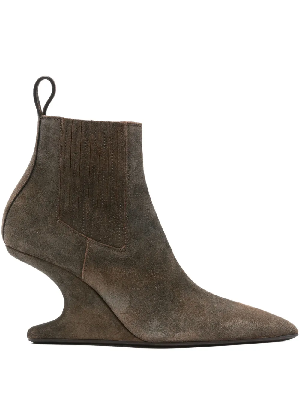 Rick Owens 80 mm Sharp enkellaarzen Bruin