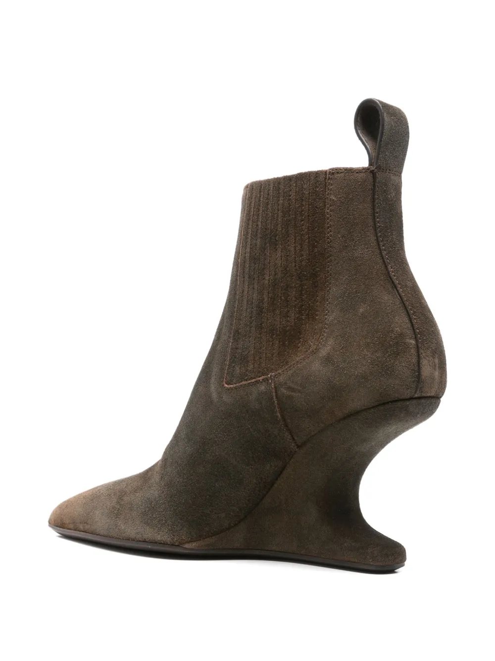 Rick Owens 80mm Sharp Ankle Boots In Green