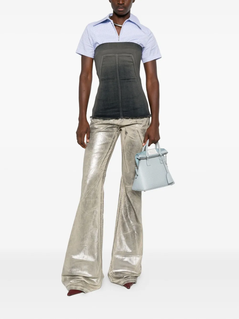 Rick Owens DRKSHDW Bolan metallic jeans - Groen