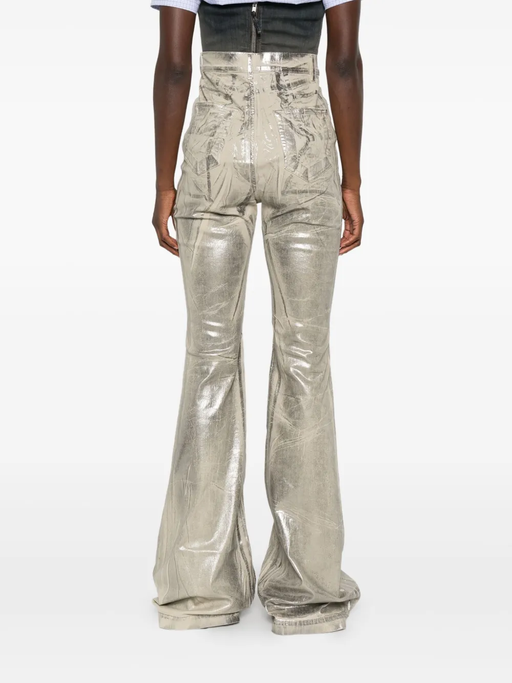 Rick Owens DRKSHDW Bolan metallic jeans Groen