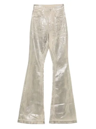 Rick Owens DRKSHDW Bolan Metallic Jeans | Green | FARFETCH