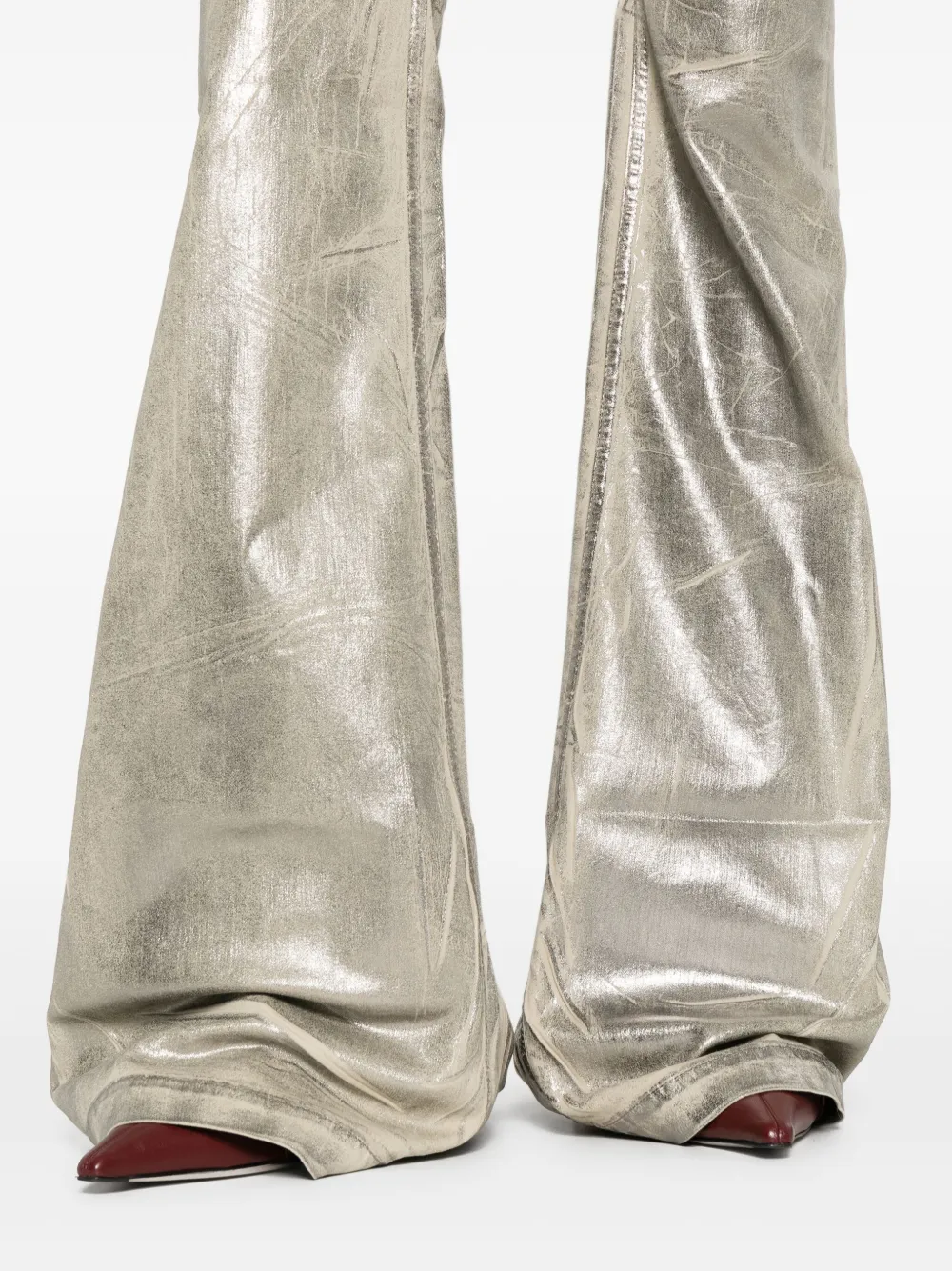 Rick Owens DRKSHDW Bolan metallic jeans Groen