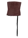 Rick Owens DRKSHDW strapless corset top - Red