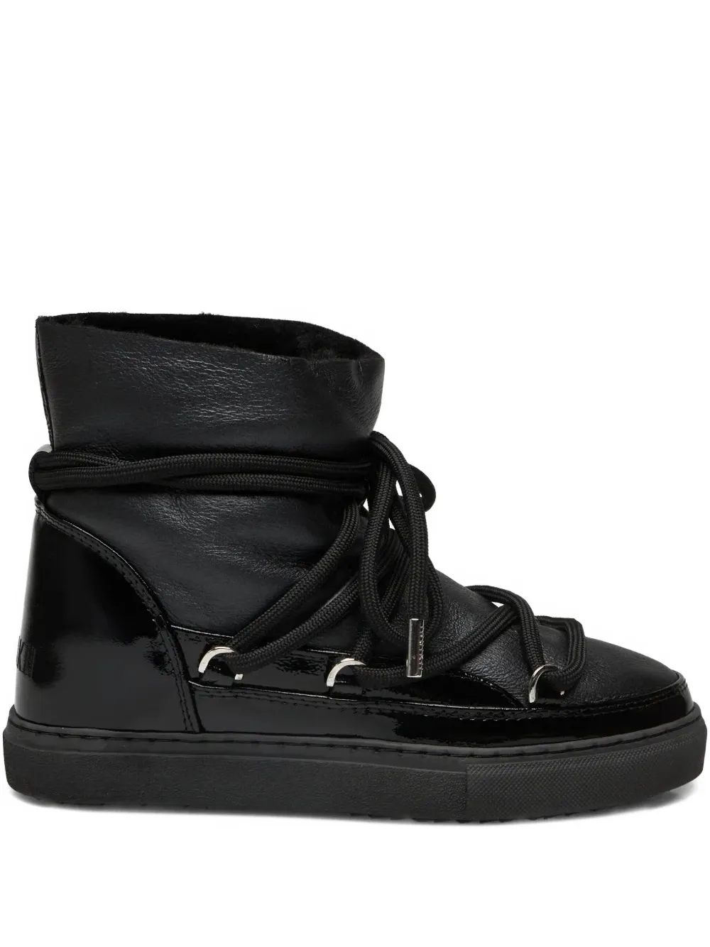 Inuikii Classic patent leather lace-up sneakers Zwart