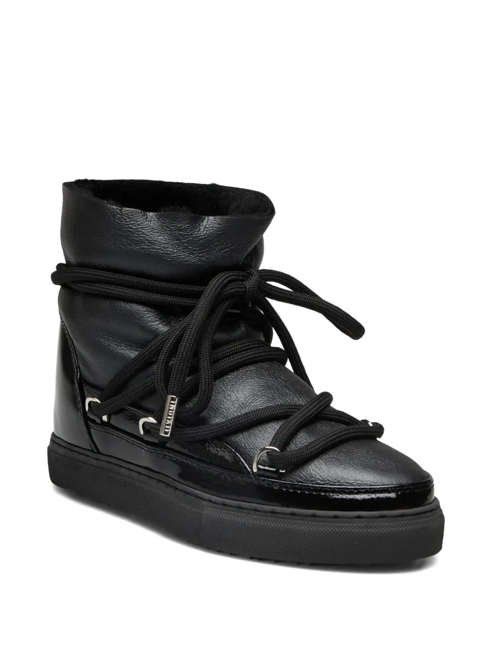 Inuikii Classic patent leather lace-up sneakers Zwart