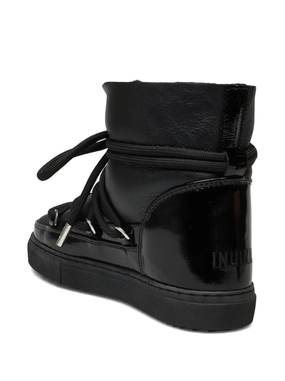 Inuikii Classic patent leather lace-up sneakers Zwart