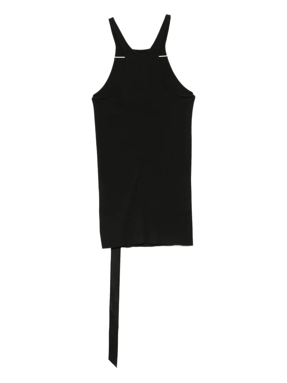 Rick Owens DRKSHDW ribbed-knit asymmetric top Zwart