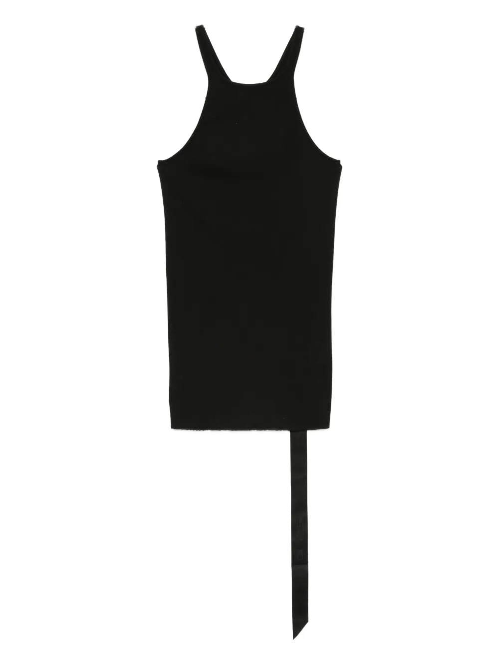 Rick Owens DRKSHDW ribbed-knit asymmetric top Zwart