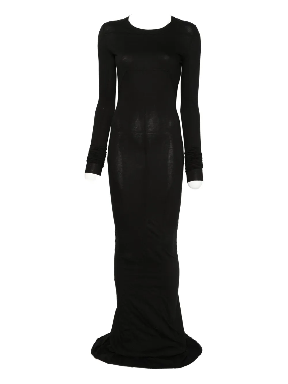 Rick Owens Drkshdw Long-sleeve Maxi Dress In Black