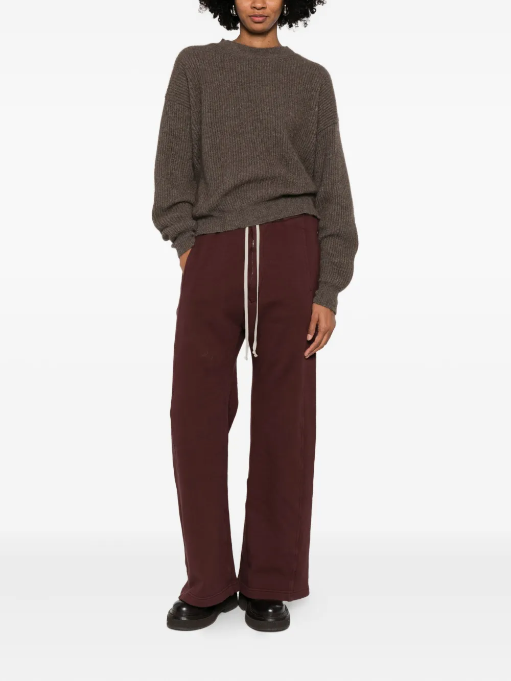 Rick Owens Drkshdw Stud-embellished Trousers In White