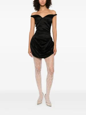 【関税込み】Magda Butrym ブラック チョーカー ミニドレス Velvet mini dress Magda Butrym Black size 36 FR in Velvet