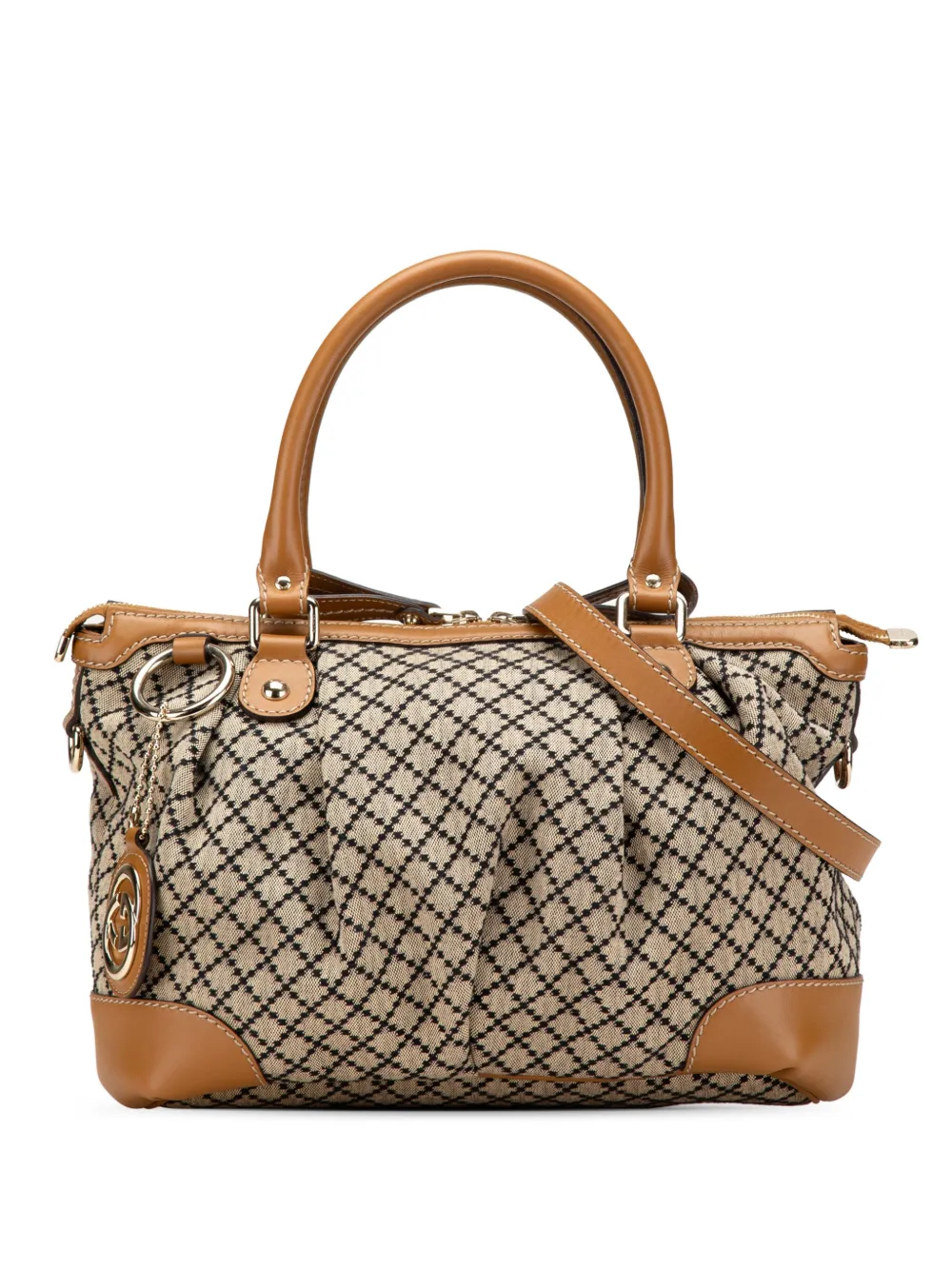 Gucci Pre-Owned 2000-2015 Diamante Canvas Sukey satchel | Brown | Image 1